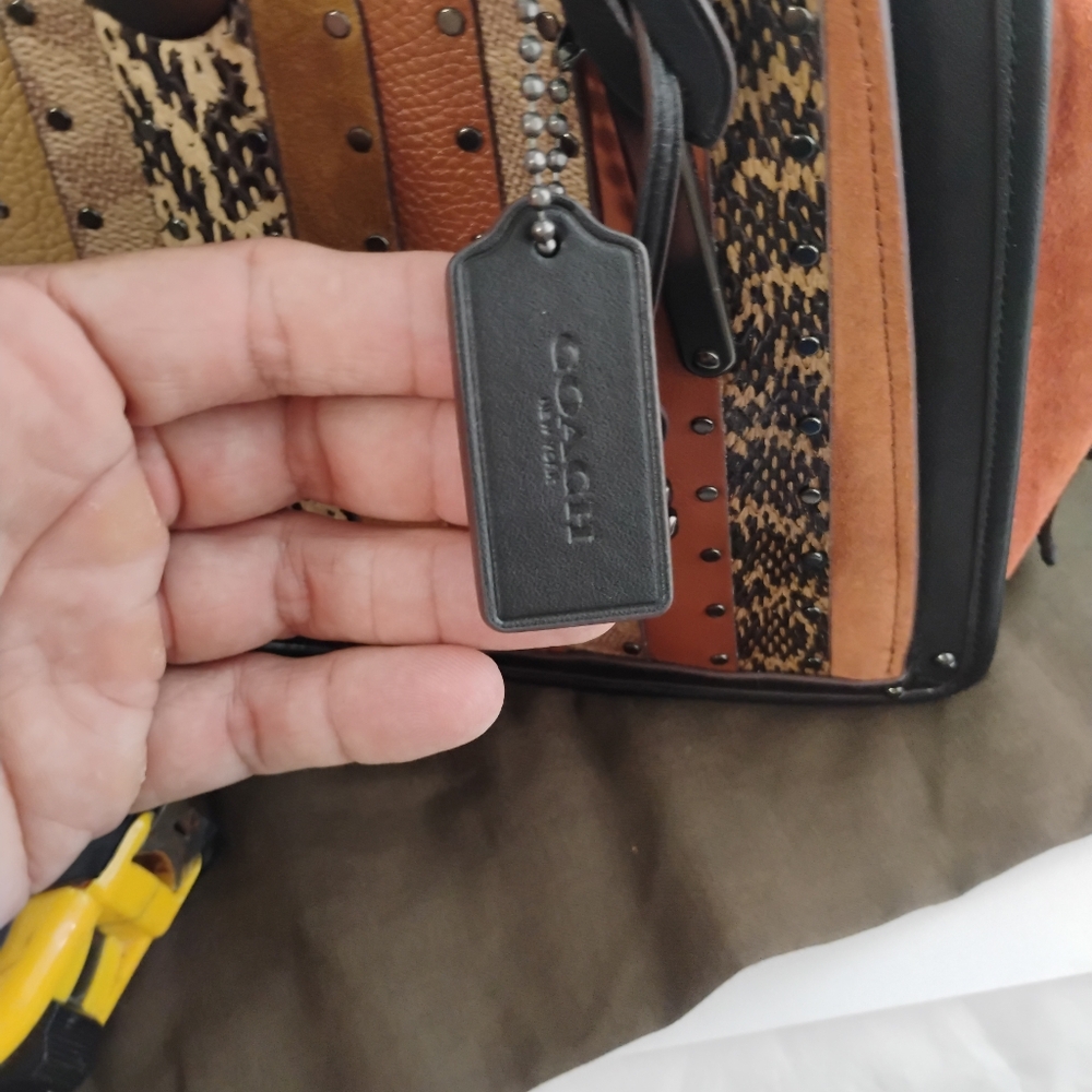 Coach Dreamer 21 Patchwork Snakeskin, Signature, Leather luxury handbags - Picture 9 of 16